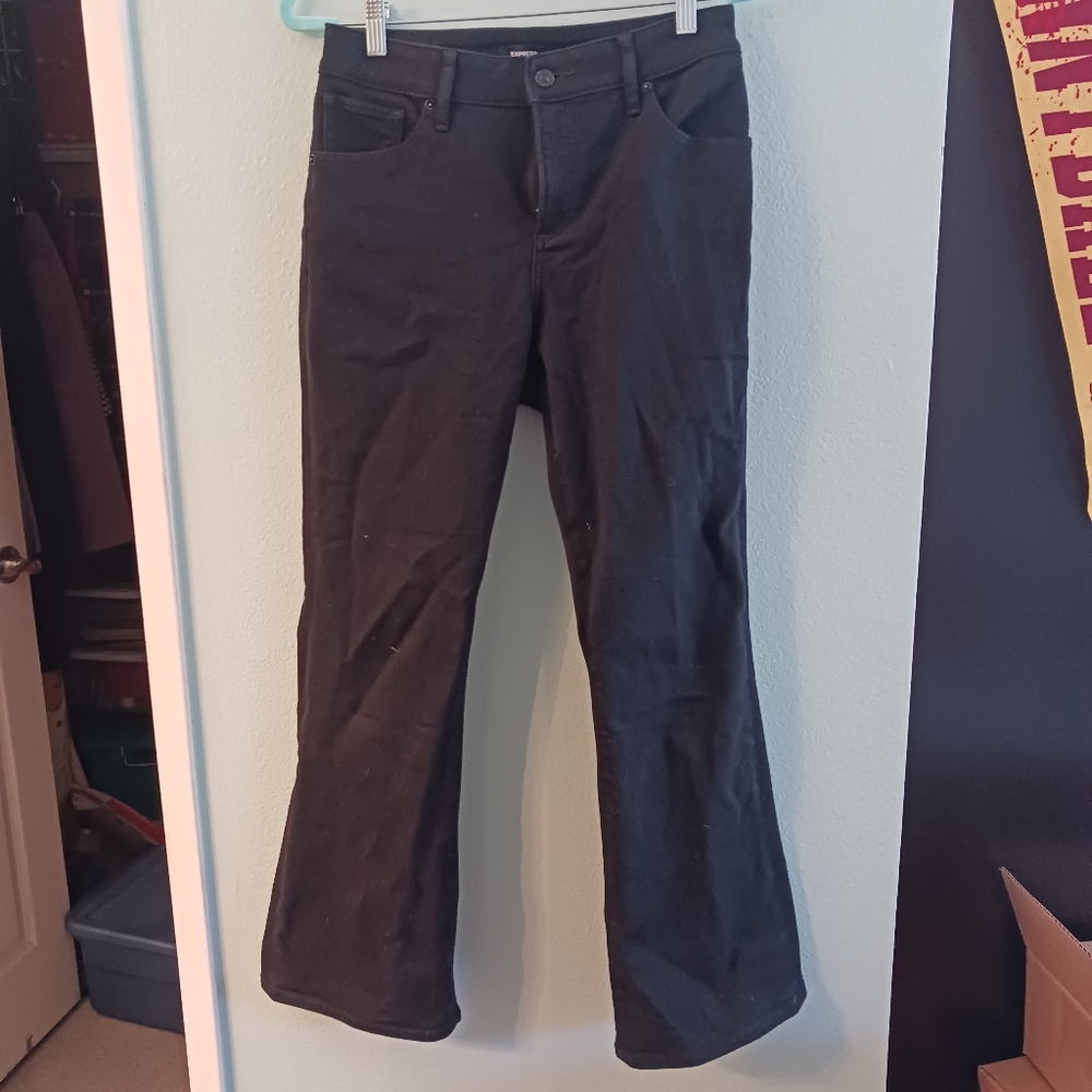 Curvy Mid Rise Black Bootcut Jeans| Express | Size 6S